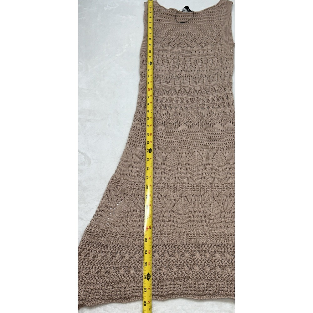 Zara Crochet Knit‎ Sleeveless Maxi Dress Womens Size Small - Picture 8 of 9